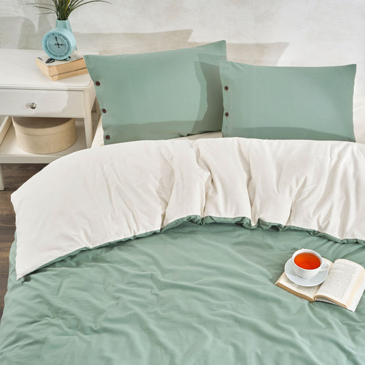 Twin Soft Tek Kişilik Double Face Nevresim Takımı Antrasit- Gri