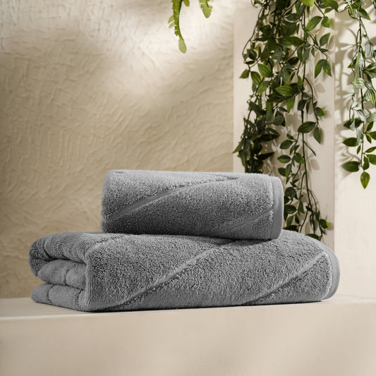 Pasioni Belluna yüksek gramajlı  microcotton 2 Li havlu seti ( gri )